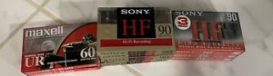 New ListingBlank Cassette Tape Lot Of 9 Sony Maxell High Fidelity NEW!!