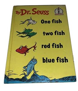 1960 Dr Suess One Fish Two Fish Red Fish Blue Fish Book***READ** Description