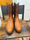 Lucchese Classic Roper Cognac Smooth Ostrich Cowboy Boots 12 D