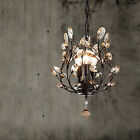 Vintage 3 Light Small Crystal Chandelier Fixture Pendant Hanging Lamp Kitchen