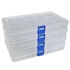 DUOFIRE Plastic Organizer Container Storage Box Adjustable Divider Removable ...