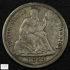 1869 S Seated Liberty Silver Dime 10C - Cleaned