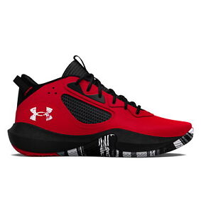 Under Armour Adult UA Lockdown 6 Basketball Shoes - Red/Black - 3025616-600