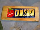 Vtg Wood Fruit Crate Section End w/Label Advertising  Carlsbad Tomatoes
