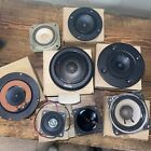 Vintage Lot Of 8 Small  Audio Speakers Phenolic Ring Tweeters Lot B4