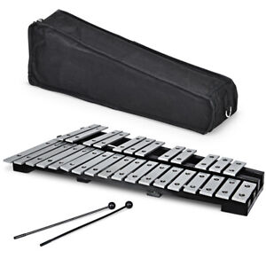 Costway 30 Note Foldable Glockenspiel Xylophone Aluminum Music Instrument w/ Bag