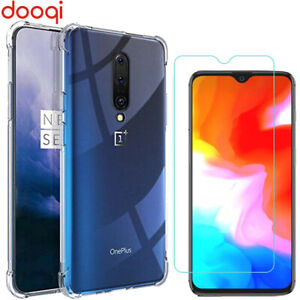 For OnePlus 5/5T/6/6T/7/8T/7T/8 7T 7 Pro Shockproof Clear Case+Tempered Glass