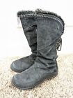 The North Face Womens Suede Primaloft 200 Gram Boots Ice Pick Black Size 9