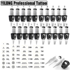 20-100Pcs Professional Sterile White Tattoo Cartridge Needle Shader RL RS RM M1