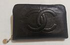 CHANEL Authentic CC Logos Quilted  Wallet Purse Caviar    Leather Big Size