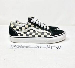 Men's VANS Old Skool Black White Checkered Board Skate Shoes sz 6