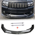 For Jeep Grand Cherokee SRT8 Carbon Front Bumper Lip Spoiler Splitter+Strut Rods (For: Jeep Grand Cherokee SRT8)