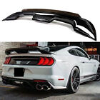 For 15-23 Ford Mustang GT500 Style Rear Spoiler W/ Smoke Gurney Flap Wicker Bill (For: 2018 Ford Mustang GT)