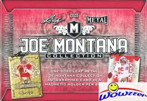 2020 Leaf Metal JOE MONTANA Collection Factory Sealed HOBBY Box-Joe Montana AUTO