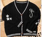 Taylor Swift Cardigan - V-neck star embroidered long sleeved loose casual sweate