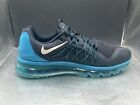 Great Shape- Nike Air Max 2015 Running Shoes Sneakers Black Blue Women's Size 8