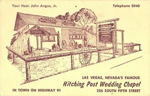 View Of Las Vegas Nevada's Famous Hitching Post Wedding Chapel Postcard