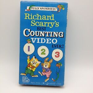 RICHARD SCARRY Best Counting Video Ever VHS Tape 1989 Random House Home Video