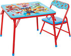 NEW Kids Paw Patrol Jr Folding Table & Padded Chair Set metal red & blue 2-4 yrs