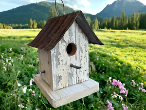 Rustic Amish Handmade Wren Birdhouse