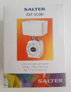 SALTER Diet Scale 16 oz Capacity with Covered Storage Container Compact Design