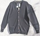 Bruzer cotton button up sweater gray cardigan men's size XXL