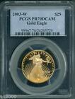2003-W $25 GOLD EAGLE 1/2 Oz. PCGS PF70 PROOF COIN PR70 PERFECT !