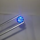 4.0 Ct Certified Natural Round Blue Zircon Diamonds VVS Loose Gemstones Y-798