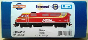HO SCALE ATHEARN RTR F59PHI ROCK ISLAND HERITAGE METRA #425 DCC & SOUND 64730