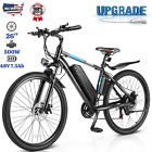 500W Electric Bike Mountain Bicycle 26'' Ebike + Li-Battery for Adults 21-Speed_