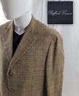 Raffaele Caruso Superfine Silk/Linen/Wool Glenn Check Suit Top Blazer About 42L