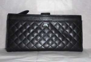 Etienne Aigner Black Quilted Leather Wallet