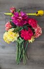 Lot 12 Mixed Large Artificial flowers Yellow Red Purple Easter Spring assortment