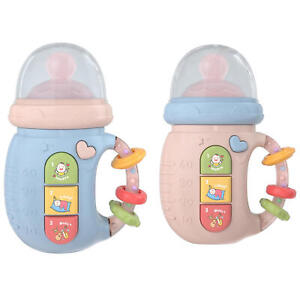 Baby  Musical Teething Toys Baby Bottle Shape Learning Development Toy w/ Light