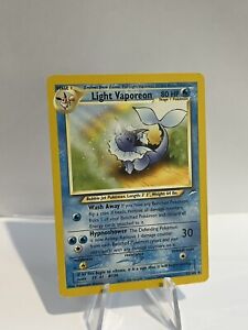 Pokémon TCG Light Vaporeon Neo Destiny 52/105 Regular Unlimited Uncommon
