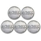 1 oz Silver APMEX Round - Lot of 5 Rounds .999 Fine Silver