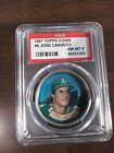 1987 Topps Coins #6 Jose Canseco Athletics graded PSA 8 NM-MT