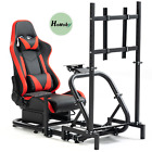 Hottoby Racing Sim Cockpit Stand&Seat&monitor Fit Logitech GPRO G29 Thrustmaster