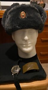 Trophy Soldier Ushanka Winter Hat, Watch and Belt Buckle Army War in Ukraine