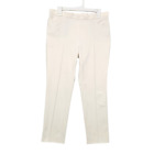 AKRIS PUNTO Ivory Front Seam Cropped Side Zip Office Trouser Pants SIZE 10
