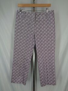 Talbots Purple White Crop Pants Size 10