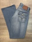 Levi’s 527 Jeans Men Size 32x34 Low Boot Cut Light Blue Grunge Flip Pocket
