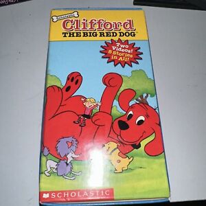 Vintage PBS Kids CLIFFORD THE BIG RED DOG Boxed Set 2 Videos w TV Episodes
