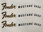 70s Fender Mustang Bass Headstock Decal (3 pcs.)