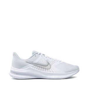 Nike Downshifter 11 CW3413-100 Women's White/Silver Running Sneaker Shoes WH117