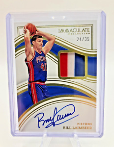 New Listing2022-23 Panini Immaculate Bill Laimbeer Auto /35 Patch Gold