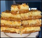 Homemade LEMON COCONUT Ooey Gooey Butter Cake Squares(6)