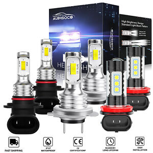 For Subaru Outback 2010-2014 6X LED Headlight High / Low + Fog Light Combo 6000K (For: 2012 Mazda 6)