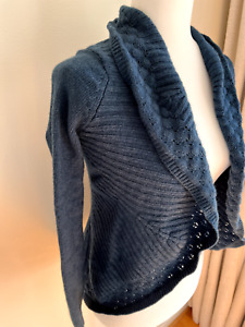 Anthropologie Knitted & Knotted Brand XS Cotton & Wool Knitted Cardigan Sweater