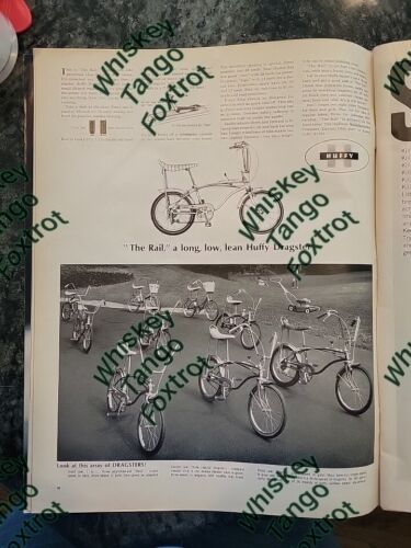 1967 HUFFY RAIL DRAGSTER BIKE BICYCLE Advertisement The Rail Cheater Sleek Low